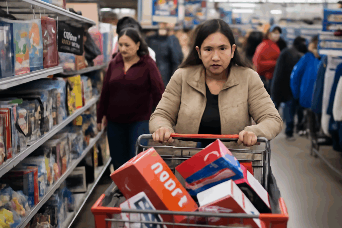 Mercancía caída y peligros en los pasillos en Black Friday: Demostrando la responsabilidad de una tienda