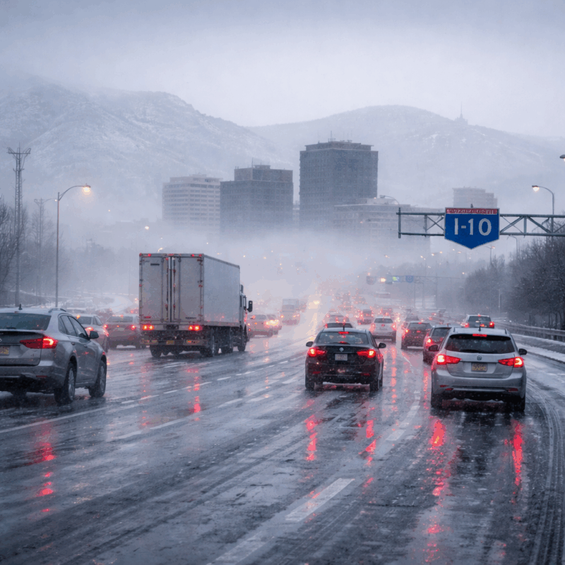 Por qué las mañanas de invierno hacen que el I-10 de El Paso sea especialmente peligroso